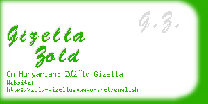 gizella zold business card